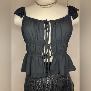 sheer crop top size large